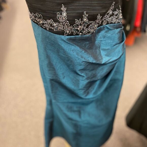 Maggie Sotero Ladies 10 Dark Teal Strapless Dress - Picture 2 of 6